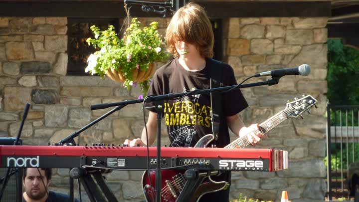 Shane Howe playing the keyboards in 2011. The Pleasantville High School senior died on Saturday.
