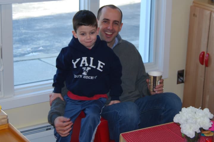 Jack and John McAuliffe enjoy Dad&#x27;s Day at Methodist Family Center Preschool.