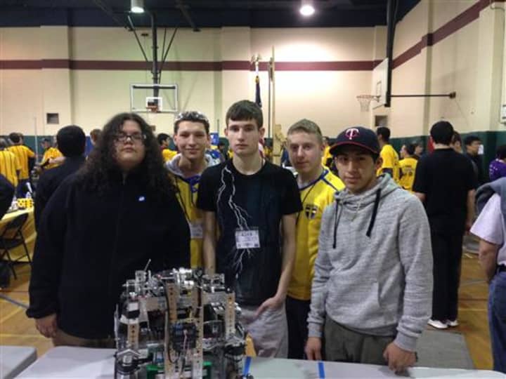 Peekskill High School&#x27;s Iron Devils showcase their work at the FTC Robotics Competition in Yonkers. 