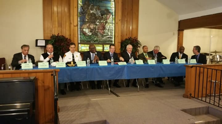 Elected officials, community advocates and business partners gathered on Thursday morning at the East End Baptist Tabernacle Church on Central Avenue to discuss Gov. Dannel P. Malloy&#x27;s &quot;Second Chance Society&quot; program.