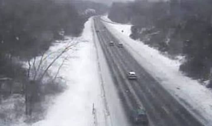 A look at the Taconic State Parkway at Underhill Avenue in Yorktown at around 8 a.m. Monday.