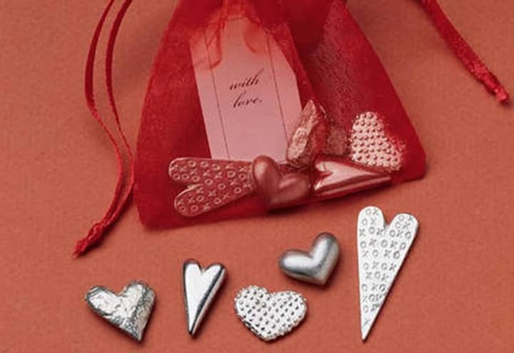 A bag of hearts from BeSpoke Custom Gifts.