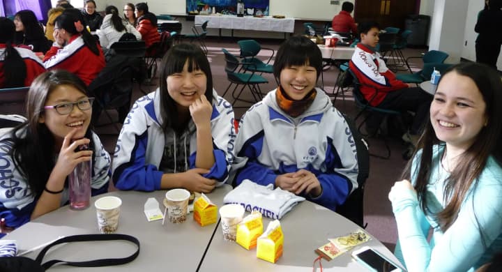 More than 50 students from Beijing, China, recently visited New Rochelle High School.