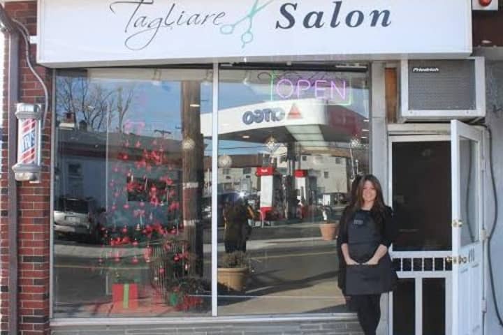 Jessica Rabasco, 25, recently opened her salon, Tagliare, at 490 Glenbrook Road in Stamford.