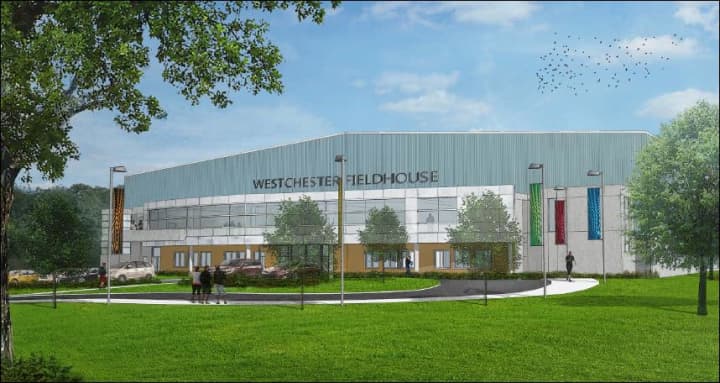 The latest artist&#x27;s rendering of Game On 365 Sports&#x27; proposed year-round fieldhouse along Dobbs Ferry Road in Greenburgh.