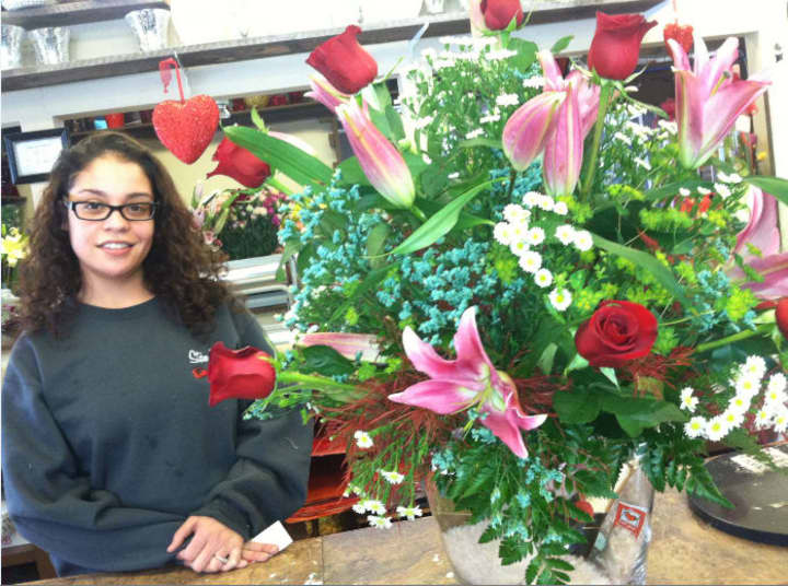 Jasmine Rivera, manager at Stamford Florist Flowers &amp; Gifts at 625 Bedford St., said Valentine&#x27;s Day is one of the busiest days of the year for the business.