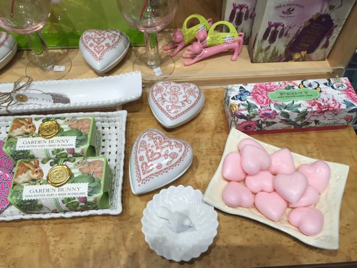 An assortment of Valentine&#x27;s items at The Bruce Museum.
