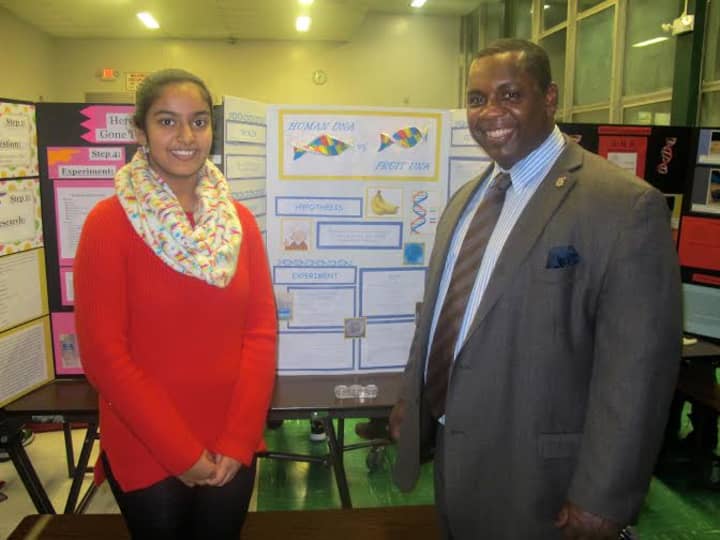 Students of Woodlands Middle School presented science projects at their science fair on Tuesday. 