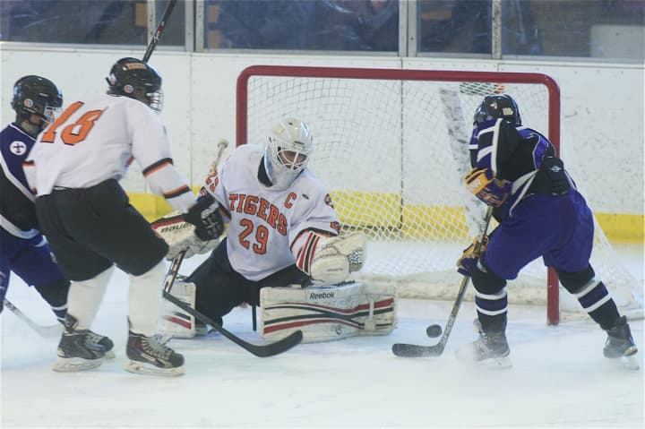 Tigers keeper Chris Stangarone was busy with 40 saves.