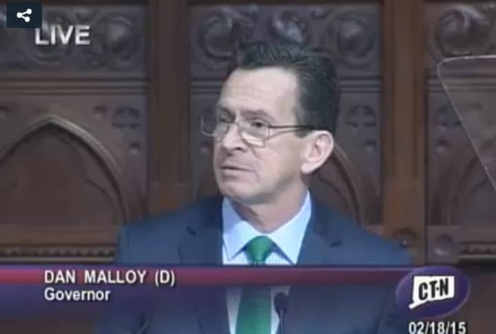 Gov. Dannel P. Malloy introduces his proposed biennial budget Wednesday, which includes provisions to fund transportation projects and lower the sales tax.