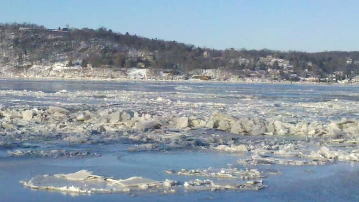 The Coast Guard was called to help a tug boat that was stuck in ice near West Point. 