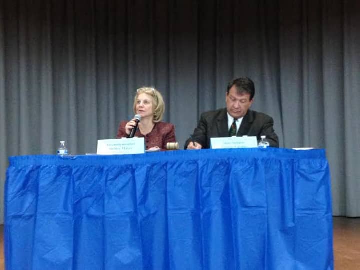 NYS Assemblywoman Shelley Mayer and NYS Senator George Latimer host a community budget hearing. 
