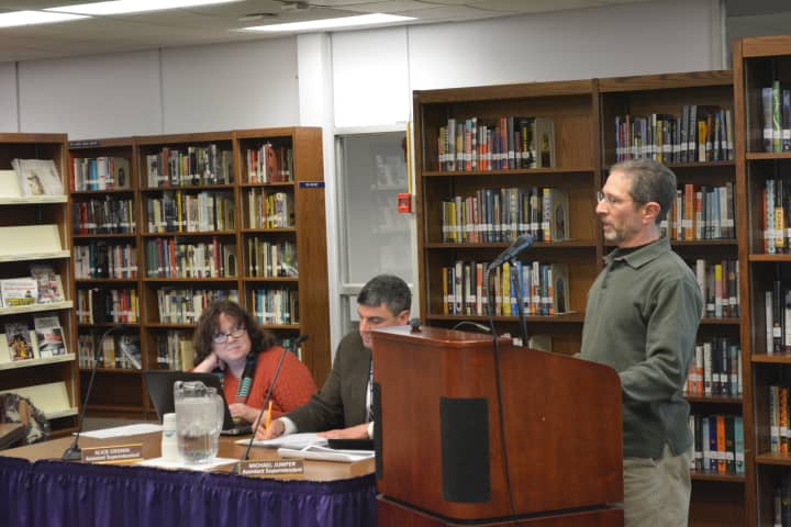 Patrick Saultz, a Goldens Bridge resident and Vietnam War veteran, spoke in favor of the meeting.