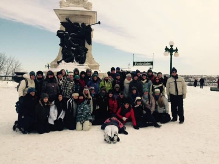 John Jay High School juniors enjoyed a snowy visit to Quebec City in February.