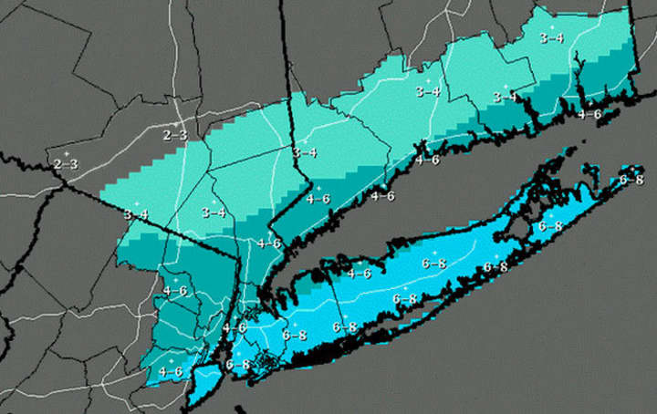 Fairfield County could see more accumulating snow in the third storm to hit the area this week. 