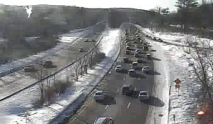 A look at conditions on the Taconic State Parkway at Route 9A/Route 100 Friday morning.