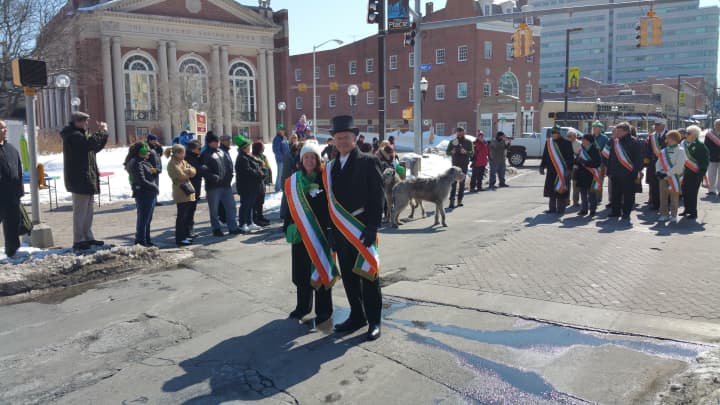 Bill and Evon Malloy were Stamford&#x27;s St. Patrick&#x27;s Day Parade&#x27;s Grand Marshals on Saturday.