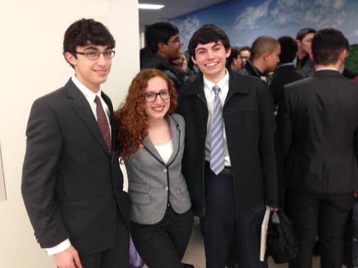 Adam Catto, Sarah Marino and Steven Brunetto won awards at the 15th annual Westchester Science and Engineering Fair.