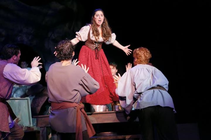 Liana Frasca, a senior at Pleasantville High School, performs in &quot;Man of La Mancha.&quot; The show concludes with two performances this weekend.