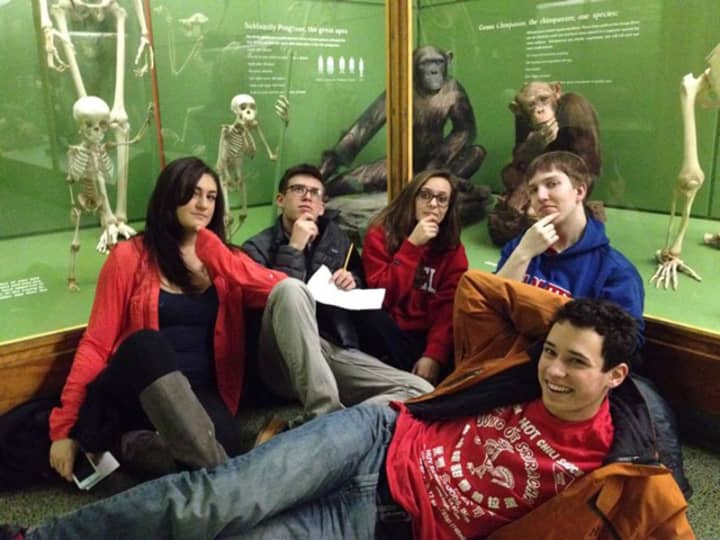 Students from John Jay High School visited the American Museum of Natural History.