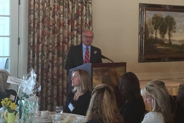 Ridgefield First Selectman Rudy Marconi delivers a State of the Town Address at the Silver Spring Country Club.
