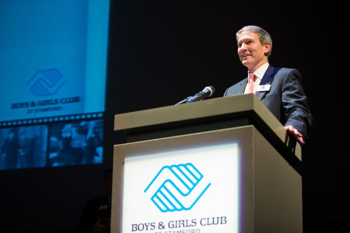 Bruce Rogers, a Norwalk banker, recently received a Guardian of the Community award for more than 25 years of service to the Boys &amp; Girls Club of Stamford.