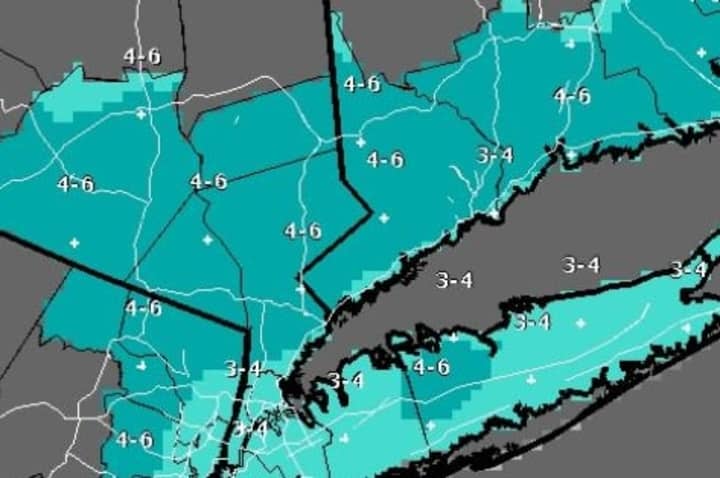 A look at projected snow accumulation totals.
