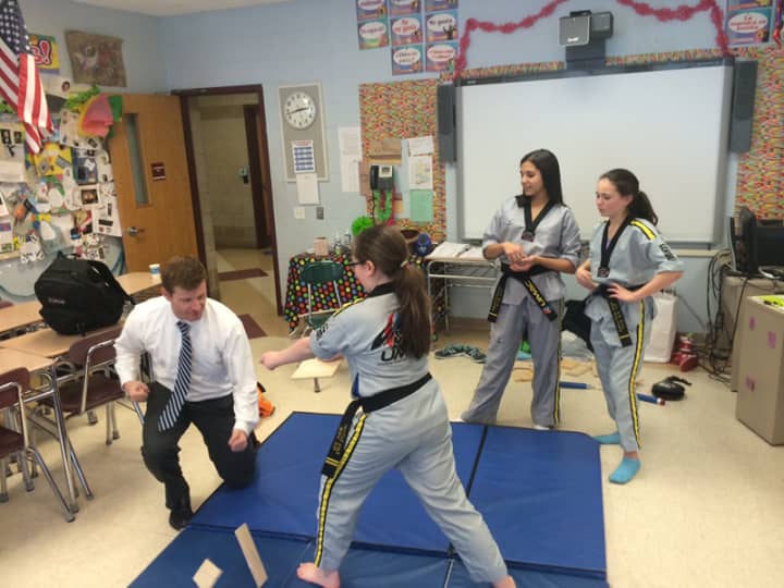 A martial arts demonstration was part of the Briarcliff Middle School International Club&#x27;s Chinese New Year program. 