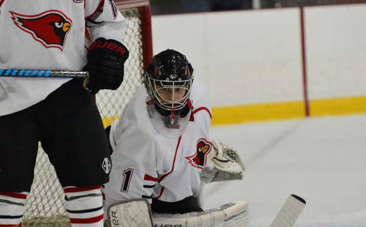 Goalie Bryan Archino made 28 saves for Greenwich in a  5-4 overtime win over Glastonbury in the Division I hockey semifinals.