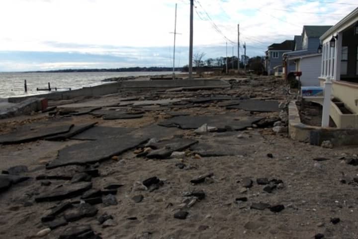 Fairfield Beach Road in Fairfield was destroyed by Hurricane Sandy. 