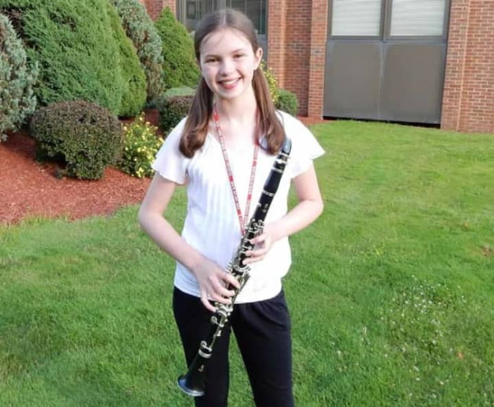Catherine Stanton of White Plains plays clarinet. 