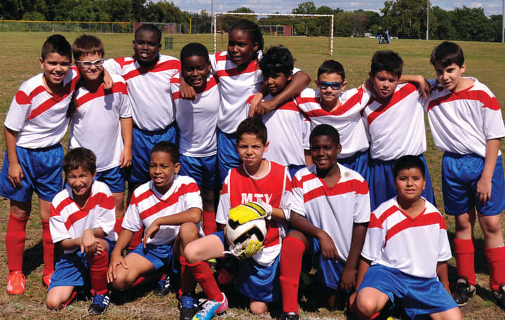 Sixty players  mainly boys with a couple of girls scattered on the three boys teams  currently wear the red, white and blue of the Spirit of Mount Vernon.