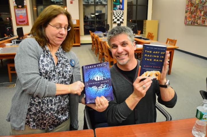 Author Garth Stein shows off his newest book, A Sudden Light. 