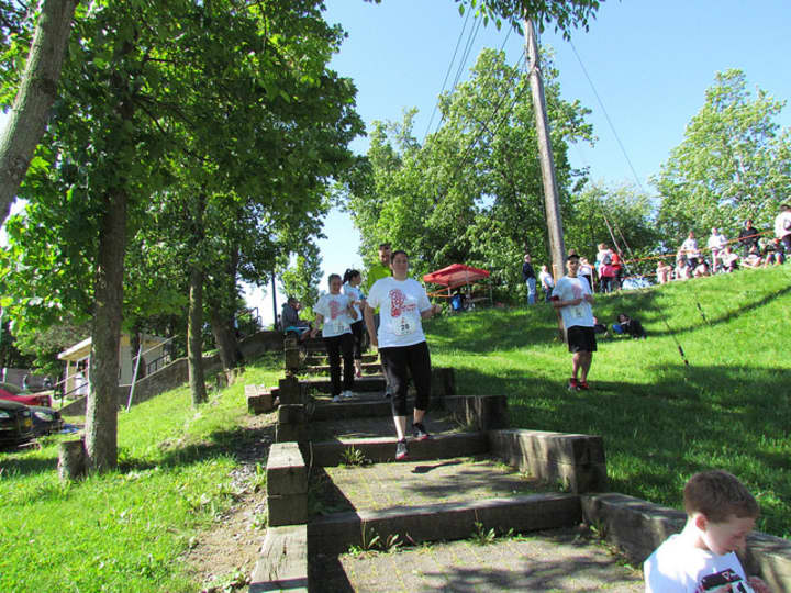Runners participate in last year&#x27;s Clear View School Run/Walk to the Kids 5K in Ossining. 