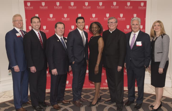 The annual Fairfield University Awards Dinner, held recently in New York City, raised $1.35 million for the universitys Multicultural Scholarship Fund.