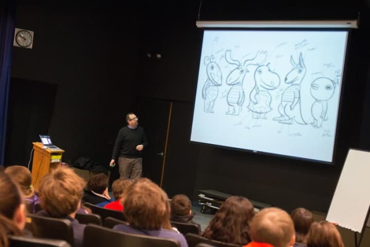 Children&#x27;s book author and illustrator  Dan Yaccarino recently visited Ridgefield Academy Lower School. 
