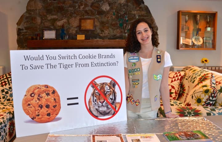 Scarsdale resident Samantha Lawless is conducting a &quot;Save the Tiger.&quot; 