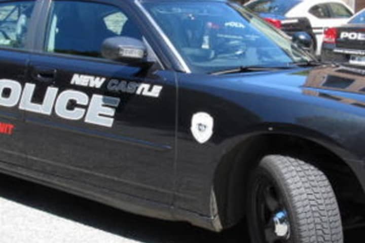 A New Castle Police Department car. 