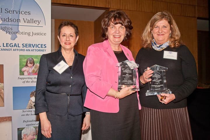 From left, Barbara Finkelstein, CEO, Legal Services; Catherine Marsh, executive director of the Westchester Community Foundation; and Denise Farrell, Westchester Community Foundation vice chair.