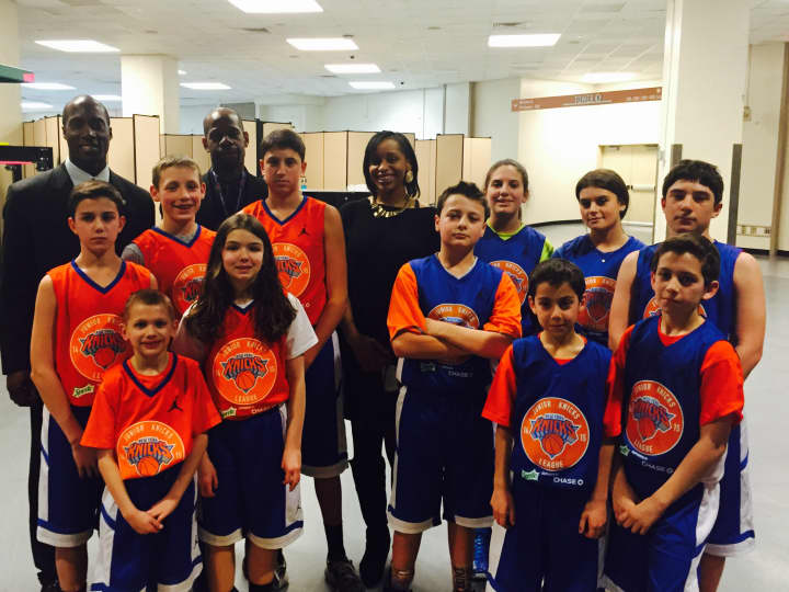 Youth from Heavenly Productions Foundation attended a New York Knicks game and had the opportunity to take the court for the halftime show.  