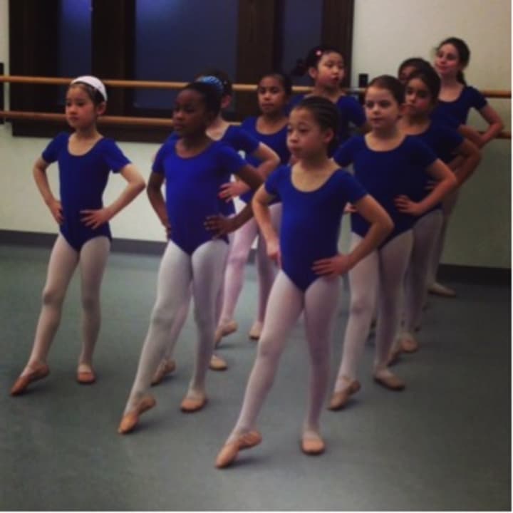 Level 2 students rehearse at The Ballet School of Stamford. 
