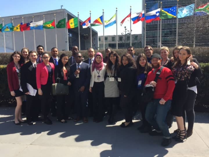 The Pace University Pleasantville Model United Nations team.