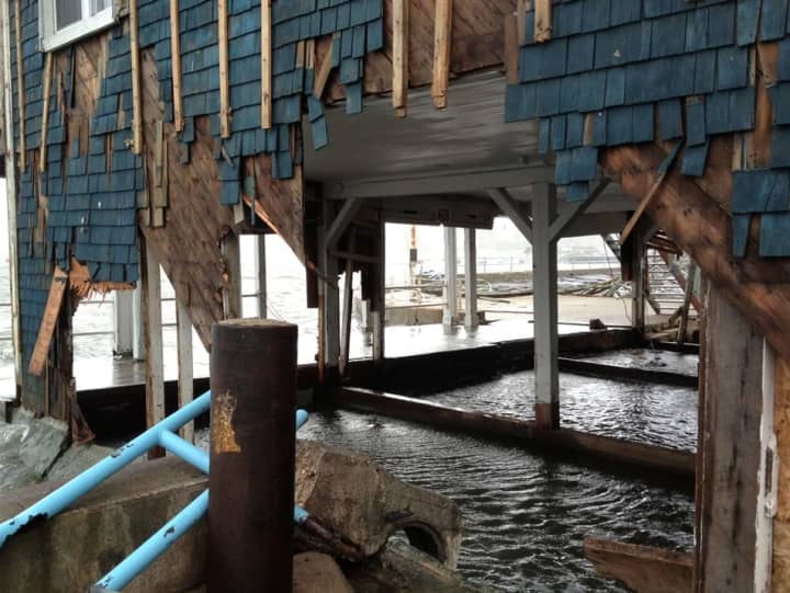 The New Rochelle Rowing Club was heavily damaged by Hurricane Sandy.