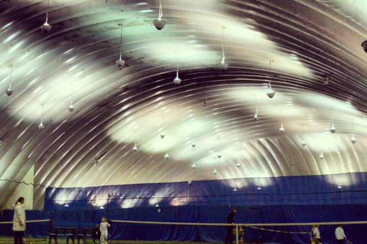 Mount Vernon hopes to construct a tennis bubble similar to this at Memorial Field. 