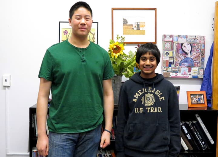 Eighth-graders Ashkay Amin and James Chen placed first in Dynamic Planets oceanography event.