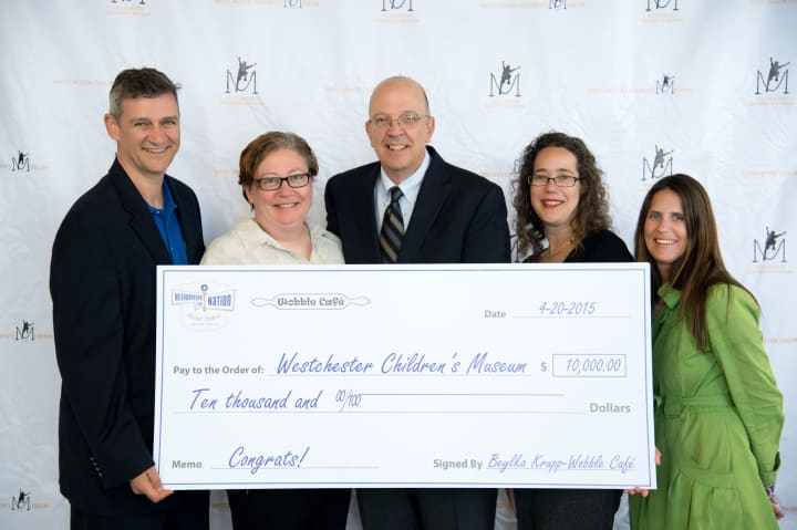 The owners of Wobble Café in Ossining recently donated $10,000 to the new Westchester Childrens Museum in Rye.