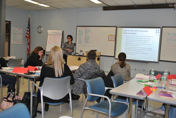 Tips on recognizing children in a mental health crisis were part of the training.