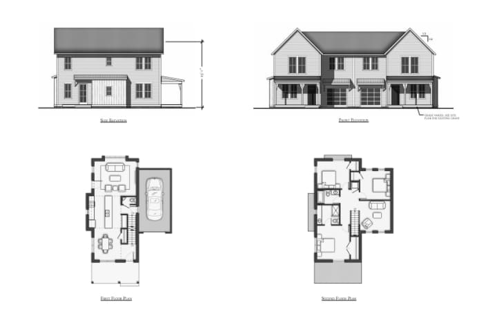 A screen shot shows sketches of proposed housing units for Ridge 29.