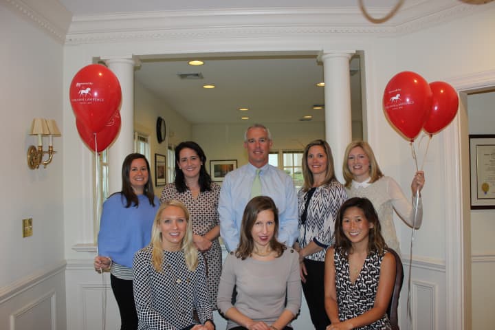 Top row, from left: Sarah Caras, Caroline Gallagher, Jeff Kelly, Elizabeth Hole, and Tasha Blair. Seated, from left: Anika Charron, Rebecca Morrison, and Kathy Calio.