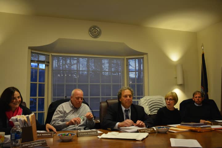Pound Ridge Planning Board members at their April 23 meeting.